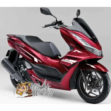 Cutting Sticker striping honda PCX 150 PCX 160 Merah -CSPC04 MERAH PUTIH