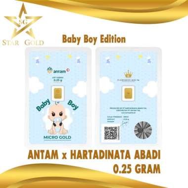 LOGAM MULIA MICRO GOLD ANTAM HARTADINATA 0.25 GRAM BABY BOY SERIES 1