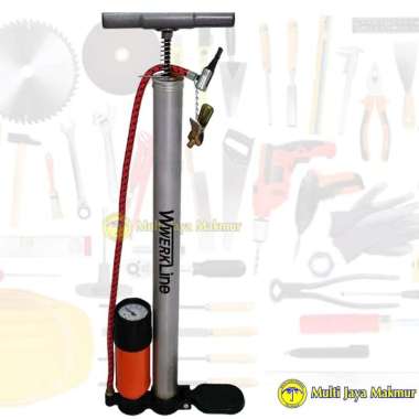 Pompa Ban Tabung Meter Sepeda, Motor, Mobil, Bola Manual abu