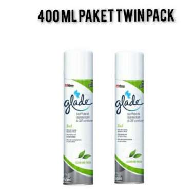 Glade 3in 1 Surface Desinfectant & Air Sanitizer Spray Twin Pack Isi 400ml
