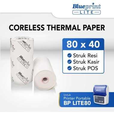 PAPER THERMAL BLUEPRINT 80x40 LITE / PAPER ROLL 80X40 LITE