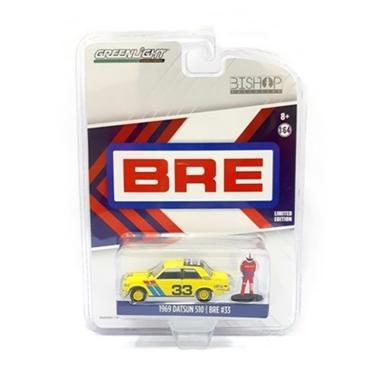 GREENLIGHT 1969 DATSUN 510 BRE #33 YELLOW SUPER GREENLIGHT 1-64