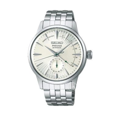 Seiko Presage Cocktail Automatic Power Reserve Japan Made Jam Tangan Pria [SSA-341J1] Silver
