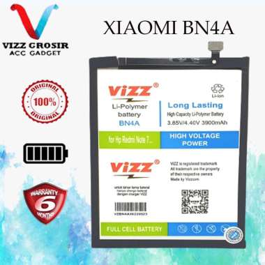 Baterai Vizz Xiaomi BN4A Batre Redmi Note 7 / Redmi Note 7 Pro Original