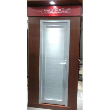 pintu kamar mandi utama upvc premium minimalis warna putih 80 KIRI