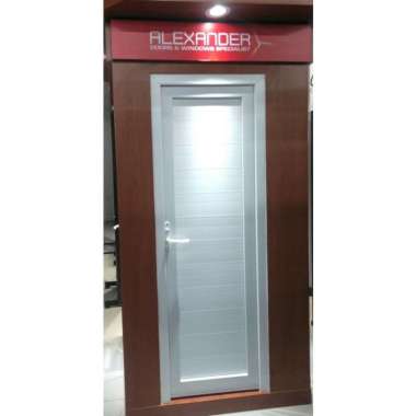 pintu kamar mandi utama upvc premium minimalis warna putih 80 KANAN