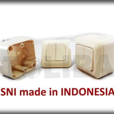 saklar seri double outbow ob broco / saklar tempel tembok/gracio broco