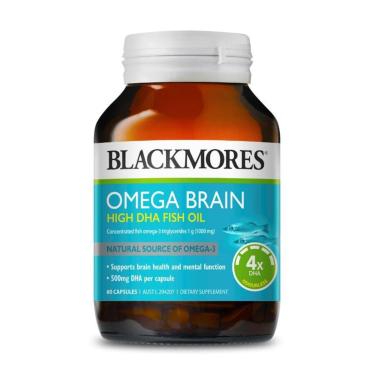 Blackmores Omega Brain High DHA Fish Oil 4x DHA Vitamin Otak