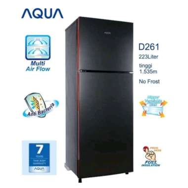 KULKAS 2 PINTU AQUA AQR-D261 (203 Liter) - GARANSI RESMI