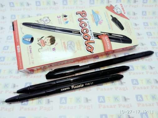 pulpen zebra picollo 0.7 semi gell Merah