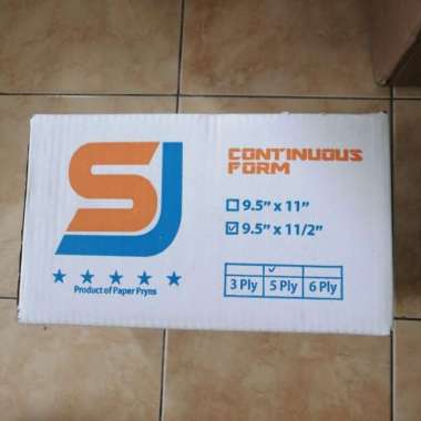 KERTAS CONTINUS FORM SJ 9.5 x 11 5 ply bagi 2 MERK SJ