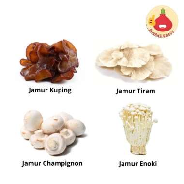 Jamur Kuping 250gr / Jamur Tiram / Jamur Champignon / Jamur Enoki - Bawagbagus Jamur Kuping