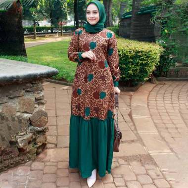 Model Baju Gamis Batik Terbaru 2019 Wanita Dewasa Inspirasi