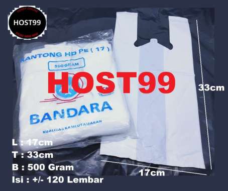 KANTONG PLASTIK KRESEK HDPE TEBAL PUTIH SUSU BANDARA 500GRAM 17 PUTIH