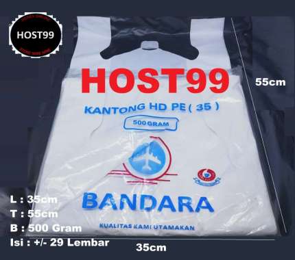 KANTONG PLASTIK KRESEK HDPE TEBAL PUTIH SUSU BANDARA 500GRAM 35 PUTIH