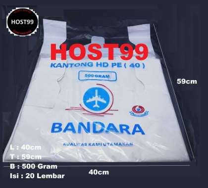 KANTONG PLASTIK KRESEK HDPE TEBAL PUTIH SUSU BANDARA 500GRAM 40 PUTIH