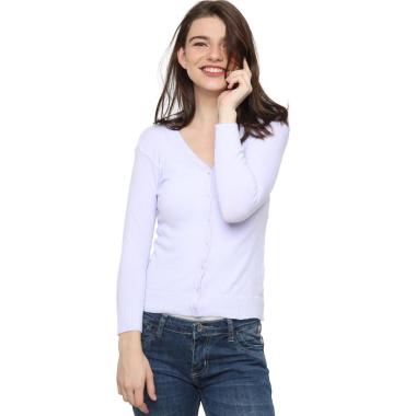 Gudang Fashion Rajut Cardigan Lengan Panjang Wanita Semua Ukuran  PUTIH