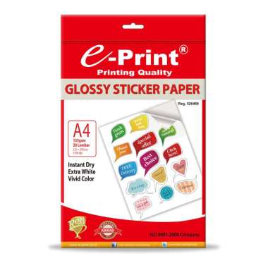Kertas Foto e-Print Sticker Glossy Paper 135 gsm