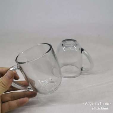 cangkir kopi Kaca Tebal K-131 / Gelas Kopi Bening 6PCS