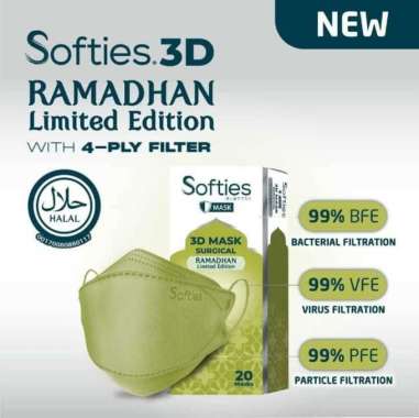 MASKER SOFTIES KF94 3D LIMITED EDITION SPECIAL RAMADHAN - MASKER MEDIS SOFTIES NEW