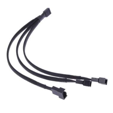 SPLITTER KABEL FAN 4 Pin PWM TO 3 CABANG 4 PIN MALE SLEEVE KABEL 3 WAY