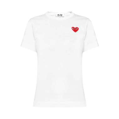 CDG T-shirt Comme Des Garcons Play Short Sleeves Red Heart Unisex Teen Adult Tee