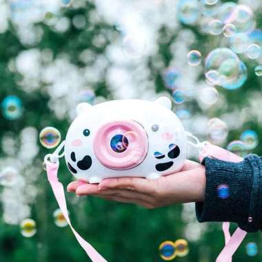 Mainan buble camera machine gelembung buble camera mainan anak gelembung Moo(sapi)