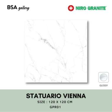 NIRO GRANITE 120X120 STATUARIO VIENNA / GRANIT MOTIF MARMER LANTAI