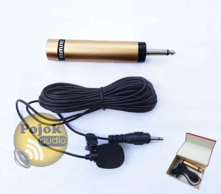 Mic jepit kerah baju kabel panjang microphone kancing mic clip on 16