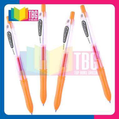 2 PCS BALLPOINT KOKORO 0.5 ZEBRA (TINTA SESUAI WARNA BODY)/ BOLPEN WARNA/ PULPEN/ PENA ORANGE R-3976