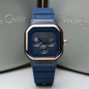 Jam Tangan Alexandre Christie AC2811 / AC 2811 Rosegold Blue Original