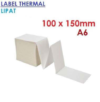 Isi 500 Lembar Kertas Label Thermal 100x150 Sticker Receipt 100 x 150