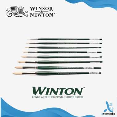 Kuas Lukis Winsor & Newton Winton Hog Round Bristle Brush Lh Multicolor