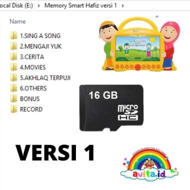 Smart Hafiz memory card untuk Smart Hafiz Versi 1,2,3,4 dan 5 versi 1