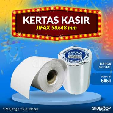 Kertas Thermal Jifax 58 x 48 mm Struk Kasir 58mm - 58x48
