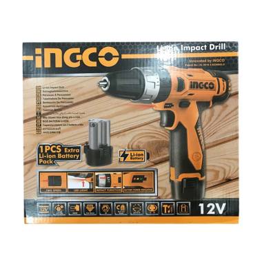 INGCO CIDLI228 Cordless Drill Bor Baterai Beton [12 V Litium]
