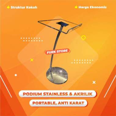 Podium Mimbar Stainless Akrilik, Meja Mimbar Pulpits Minimalis