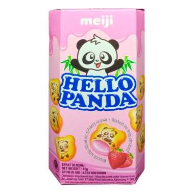 Meiji Hello Panda strawberry cream