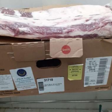 6kg 1pc Beef Shortplate USA frozen Whole Cut SWIFT [Loaf/Utuh]