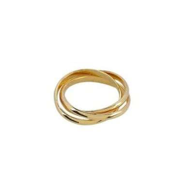 1901 Jewelry Cincin Tumpuk Lapis Emas Semua Ukuran