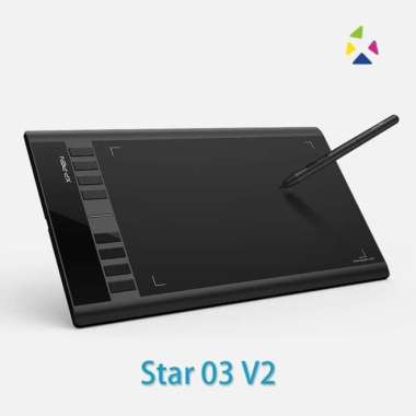 XP-Pen Star 03 V2 Graphics Digital Drawing Tablet with Passive Pen - B
