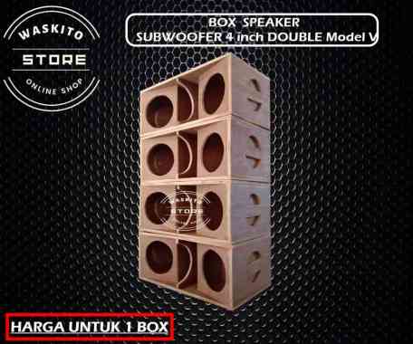 Box Speaker Subwoofer 4 Inch Double