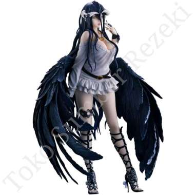 Statue Action Figure Model Anime Overlord Iii Albedo Kartun Demon PVC Girl Sexy Dress Angel Monster 