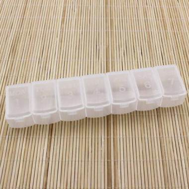 Jual Eds Oasismall Transparent Plastic 7 Grids Pill Box Portable Weekly Tablet Medicine Storage Case White Murah September 2020 Blibli Com