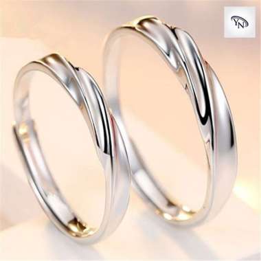 Cincin Couple – Cincin Pasangan – Cincin Tunangan perak anti karat – Cincin original Silver Cincin P