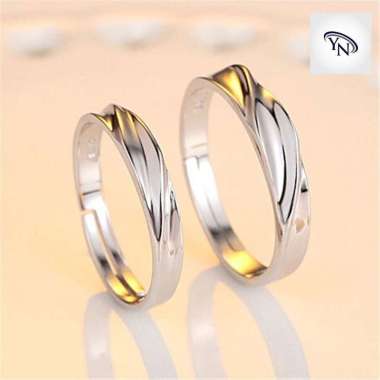 Cincin Couple – Cincin Pasangan – Cincin Tunangan perak anti karat – Cincin original Silver Cincin W