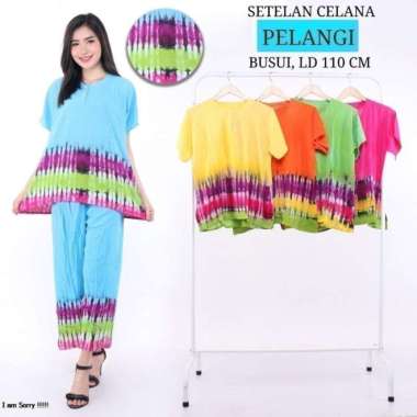CP ONE SET PELANGI LD 110 PIYAMA CELANA PANJANG SETELAN DASTER