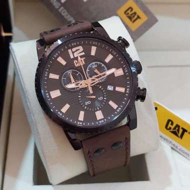 JAM PRIA CATERPILLAR CAT NP.163.35.139 BLACK BROWN LEATHER ORIGINAL
