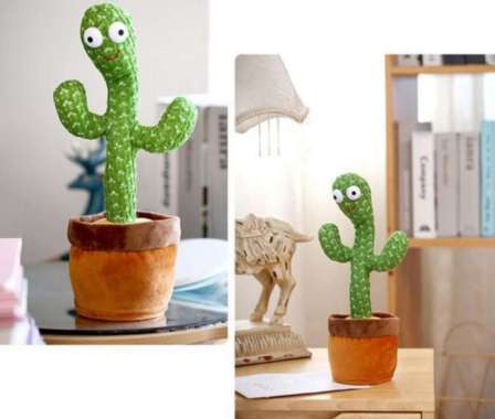 Cactus Toy Boneka Pintar Kaktus Joget Joged Goyang Bisa Ngomong Rekam
