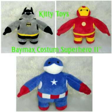 boneka baymax superhero batman ironman kapten as